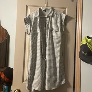 White and green dress